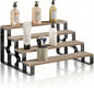 Perfume Organizer for Dresser,Cologne Organizer for Men,4 Tier Bathroom Organizer,Makeup Organizers,Wooden Display Riser Stand for Vanity,Bedroom,Dressing(Walnut-Width=14")