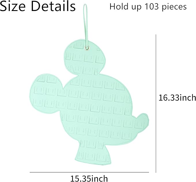 Hanging Brooch Pin Organizer Enamel Pin Display Cute Cartoon Shape Brooch Pin Display Storage Holder for Brooch Pin(Without Accessories ) (beige+green)