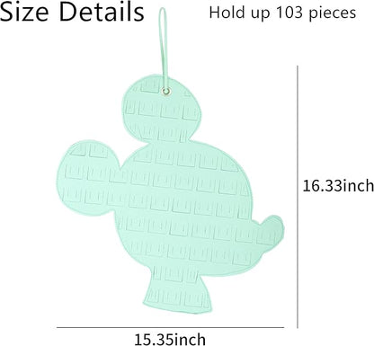 Hanging Brooch Pin Organizer Enamel Pin Display Cute Cartoon Shape Brooch Pin Display Storage Holder for Brooch Pin(Without Accessories ) (beige+green)