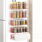 Magnetic Spice Rack For Refrigerator Magnetic Fridge Shelf For Kitchen Spice Organizer Magnetic Shelf For Fridge Space Saving Pink 4 Pack With Magnetic Paper Towel Holder
