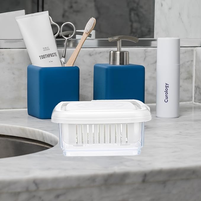 Square Soap Travel Case with Drainage Layer, Leak-Proof Soap Container for Gym, Bathroom, Traveling, Camping, Shower (3 Pcs, White)