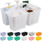 Tiawudi Portable Shower Caddy, Caddy Organizer with Handle, Plastic Shower Basket Hold Soap, Shampoo, Hair Supplies and Beauty Products, Cleaning Supplies Organizer for Home, Dorm, Shelf and Cabinet