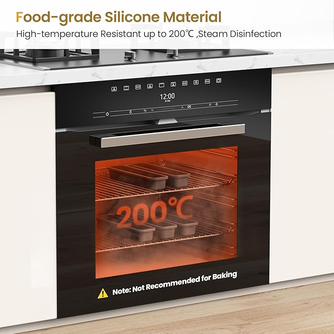 5 Pack Silicone Drawer Organizer for Kitchen, DIY Free Combination Silverware Organizer, Utensil Drawer Organizer, Moisture-proof and Heat-resistant up to 200°C, Anti-slip Design (Grey)