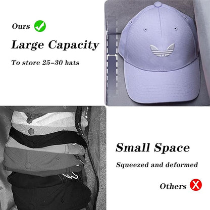 KEETDY Metal Hat Racks for Baseball Caps Wall Hat Organizer and Hat Organizer for Baseball Caps Holder