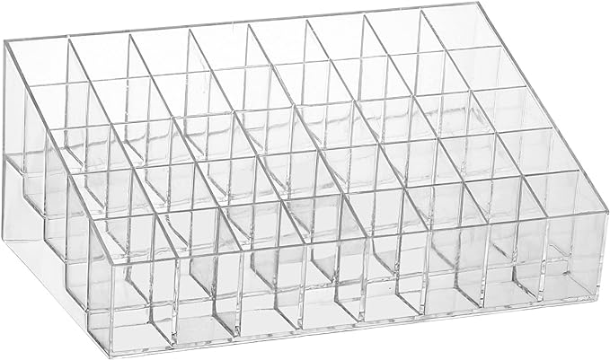 40 Grids Lipsticks Holder - Clear Acrylic Lipgloss Lipstick Organizer and Storage Display Case for Lip Gloss, Lipstick Tubes