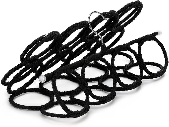Tosnail Pack of 2 Scarf Hanger Holder Organizer Space Saver for Tie, Belt, Scarves, Socks - Black