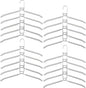 Clothes Hanger Space Saver: 4 Pack 5 in 1 Multiple Hangers for Clothes Non-Slip Foam Padded Heavy Duty Hanger Closet Organizer Storage | Set of 4 Multi Shirt Hanger