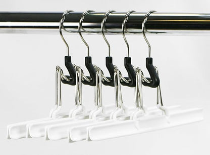 Mawa by Reston Lloyd Non-Slip Space-Saving Clothes Hanger with Clamp for Pants and Skirts, Style M/26, 1-Piece, White