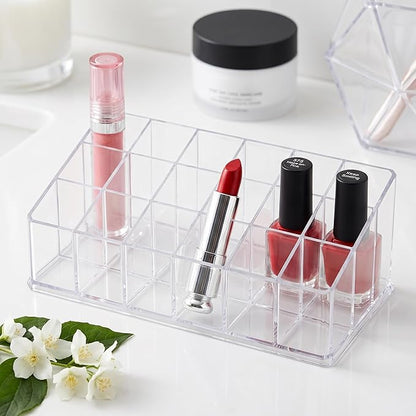 Essential Oil Holder,18 Slots Plastics Essential Oil Storage,for Bottles Perfumes and Nail Polish Shelf,Essential Oil Organizer,Makeup Storage Rack