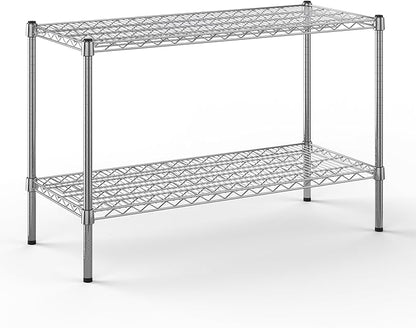 18" Deep x 42" Wide x 27" Height Wire Shelving Kit | 2-Tier | NSF Commercial Storage Rack Unit