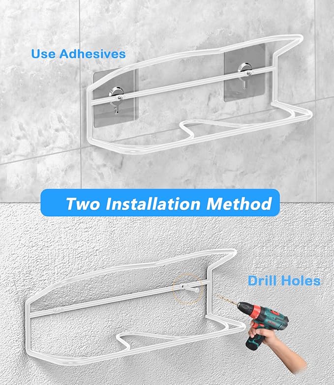 Wall Mounted Shoe Rack 10 Pack, with Sticky Hanging Strips, Metal Wall Shoe Storage, Hanging Shoe Organizer for Wall/RV/Door