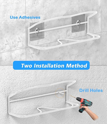 Wall Mounted Shoe Rack 10 Pack, with Sticky Hanging Strips, Metal Wall Shoe Storage, Hanging Shoe Organizer for Wall/RV/Door