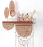 Keebofly Wall Mounted Hanging Jewelry Organizer - Acrylic Earring Organizer with Shelf for 444 Earrings, Sturdy Jewelry Tower for Earring, Stud, Necklace, Bracelet, Ideal Gifts for Women & Girls