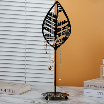 Half RoomJewelry Organizer Jewelry Stand Jewelry Holder Organizer, Necklace Organizer with Ring Tray, Sturdy Jewelry Hanger for Necklace，Jewelry Tower Storage Rack Tree for Bracelets Earrings Rings