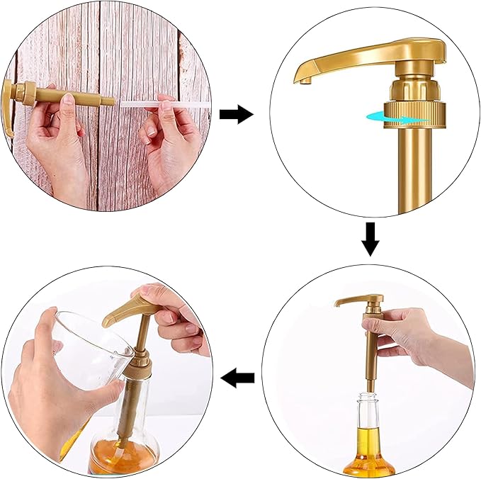 12PCS Syrup Pump Suitable for 750ml Bottles，Coffee Syrup Dispenser Pump，Flavor Syrup Pump (12)
