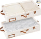 StorageWorks Under Bed Storage Containers with Handles and Label Holder, 2 Pack Ultra-thick Fabric Underbed Bins, Closet Organizer for Clothes, Blankets, Sweater