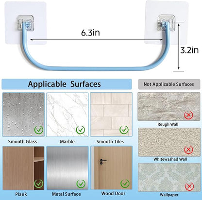 6 Pack Wall Mounted Shoe Rack with Sticky Hanging Strips, Wall Shoe Rack for RV camper, Small Space Shoes Holder for Door Shoes organizer Shelf No Drilling