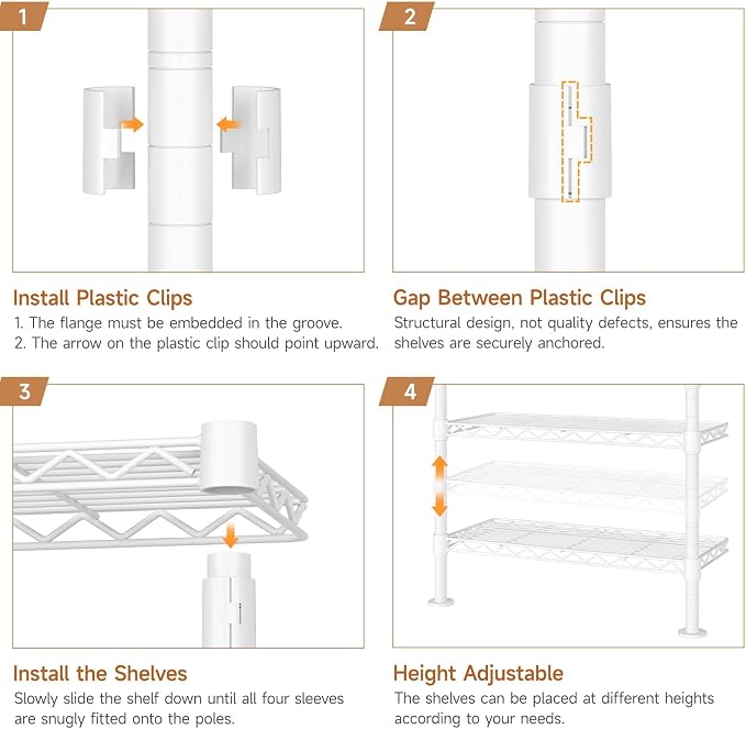 Wall-Mounted 3-Section Closet System, Expandable Industrial Pipe Clothing Rack with 4 Telescopic Rods & 6 Mesh Shelves, Heavy Duty Garment Organizer for Walk-In Closets & Bedrooms, White
