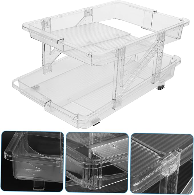 Zerodeko Soda Can Organizer for Refrigerator Transparent Double Rolling Beverage Dispenser Space-saving Storage Bin for Cans Easy Access and Automatic Dispensing for Kitchen and Pantry