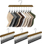 StorageWorks 4 Pack Hat Rack, Closet Organizer and Storage for Baseball Caps,Hat Hanger with 10 Adjustable Stainless Steel Clips, Fits All Caps, Natural Walnut Color