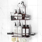 REINHARDT Shower Caddy Hanging, Rustproof Shower Caddy Anti-Swing Shower Organizer No Drilling Showers Racks with Soap Holder Multi Hooks Bathroom Storage for Shampoo Sponge, Bronze