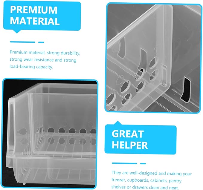 PRETYZOOM Stackable Can Storage Box Drink Fridge Organizer Soda Can Dispenser for Refrigerator Compact Beverage Holder Dispenser Bin