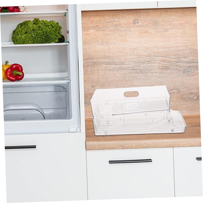 PRETYZOOM Double Layer Lift Drink Rack Refrigerator Organizer Can Holder for Fridge