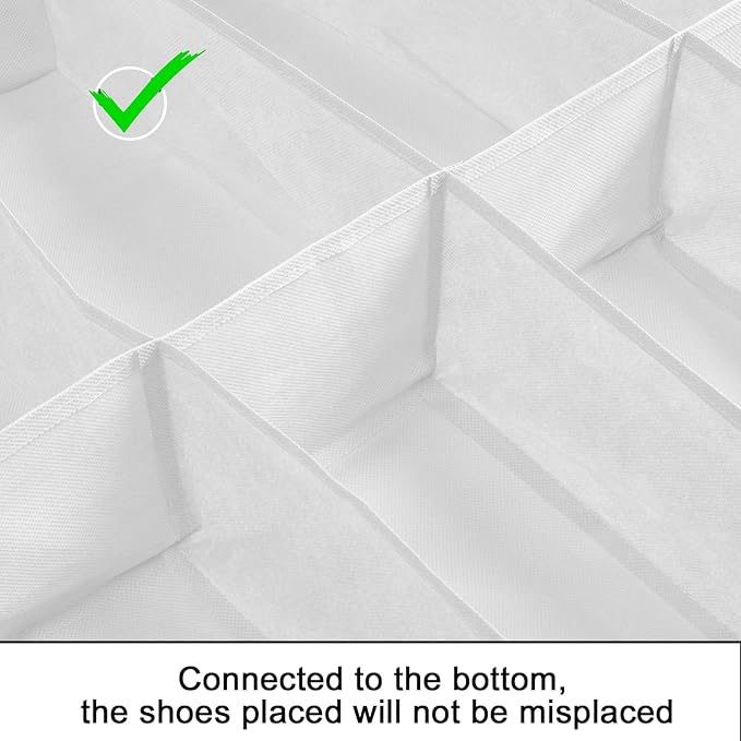 Under Bed Shoe Storage Organizer for Closet 2 Pack- Fits 24 Pairs Underbed Shoes Container Boxes Light Grey