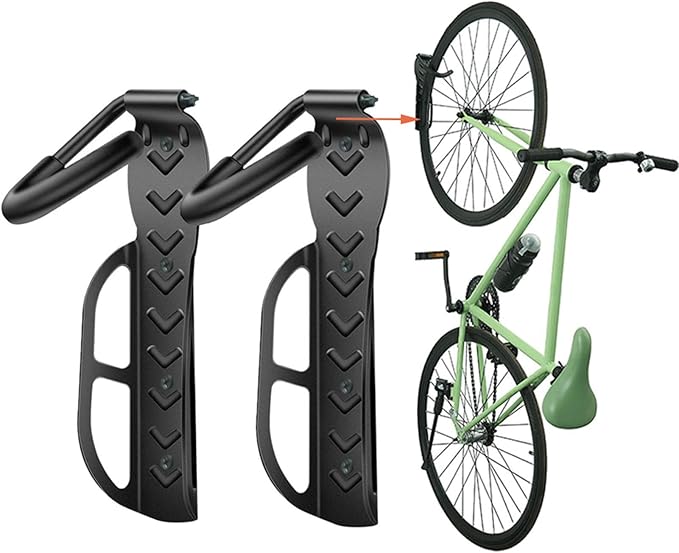 Wallmaster 8-Bin Storage Bins Garage Rack System & Bike Rack for Garage 2-Pack Bike Hooks Bike Hanger Wall Mount