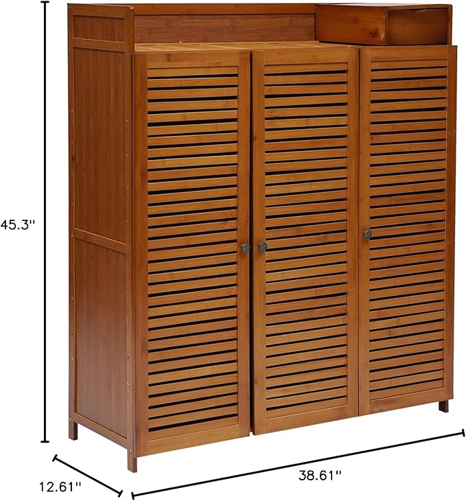 7-Layer Bamboo Shoe Storage Rack, Multi-Functional Freestanding Shoe Rack, Wooden Entrance Shoe Rack, Separate Shoe Rack/Shoe Storage Cabinet/Shoe Rack/Storage Cabinet (Brown)