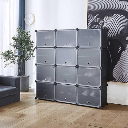 Portable Shoe Rack Organizer, 3x8 Tier Storage Shoe Cabinet for 48 Pair, Shoe Organizer for Heels, Boots, Slippers