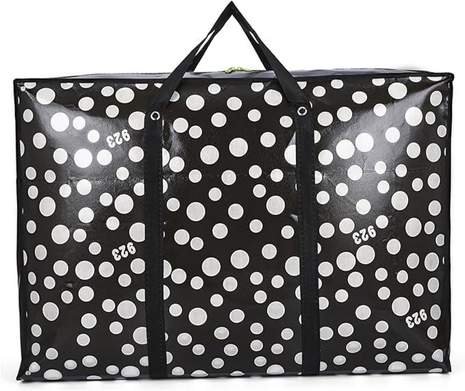98L Extra Large Storage Bags,Waterproof Dust Resistant Reusable Double Zipper Bag,For Moving House Clothing, Wardrobe storage, toys, laundry, bedding (Black)
