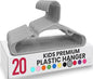 Utopia Home 20 Pack Kids Hangers - 11.5 Inch Plastic Baby Hangers for Closet - Childrens Hanger for Clothes & Infant Hanger for Closet - for Everyday Standard Use (Gray)