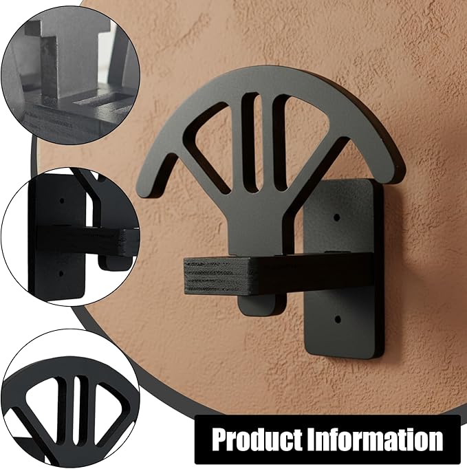 2 Pack Adjustable Cowboy Hat Rack Holder, Wooden Cowboy Hat Wall Mount Stand for Wall Can Keeps Original Shape of Hat, 4-Speed Adjustable Western Hat Display for Fedoras Hat Cowboy Hat Sun Hats