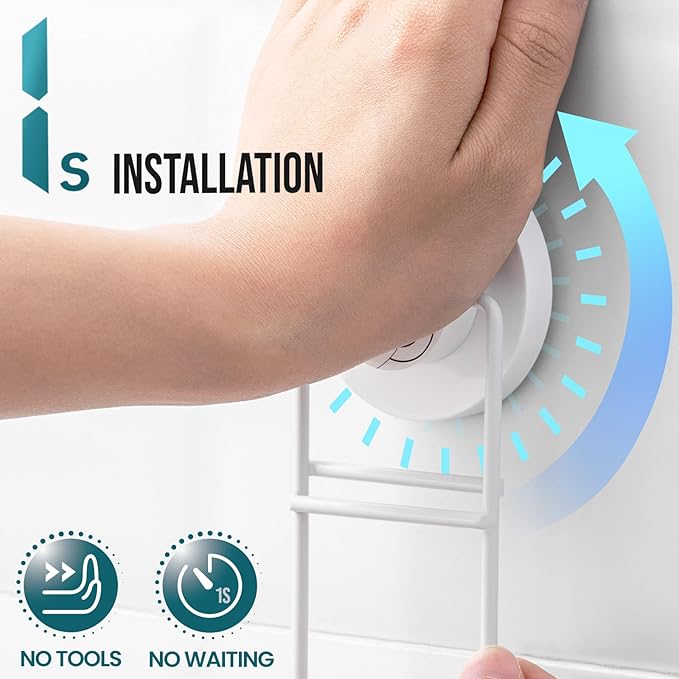 TAILI Double Layer Soap Holder, Bar Soap Dish Suction Cup for Shower Wall, Draining Saver Tray for Bathroom, Rustproof Stainless Steel Sponge Holder for Tub, Kitchen, Drill-Free, White