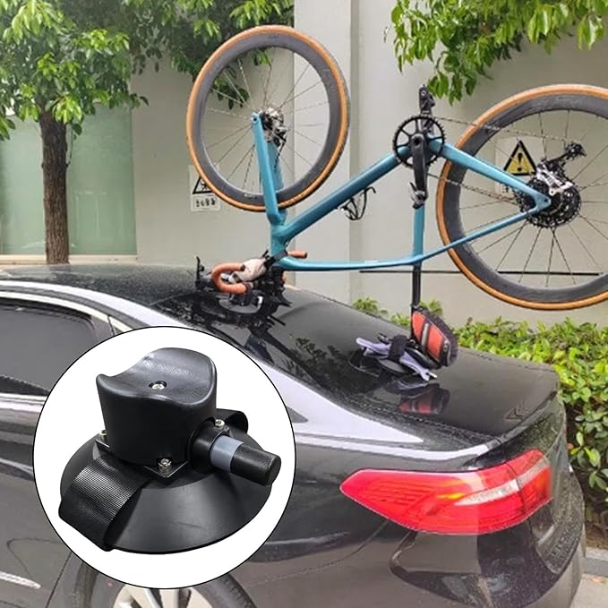 Suction Cup Bike Rack Black Spare Parts Stable Sturdy Portable Professional Climbing Bike Inverted Stand Carrier Accessories