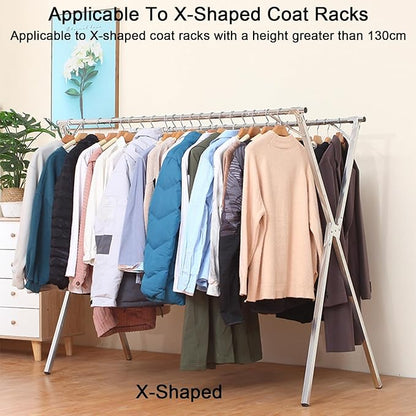 Clothes Rack Cover with Zipper, Dustproof Clothes Cover with 2 Durable Zipper Clothing Waterproof Protector, Designed for X-Type Coat Racks(Clear,100x130x95cm/39x51x37in)
