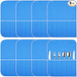 Weewooday Silver Storage Bags Anti Tarnish Silver Protector Bags Blue Holder for Silverware Flatware Storage Organizer Cloth Place Setting Roll with White Ribbon for Teaspoon Utensils(8 Pieces)
