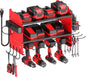 CCCEI Modular Power Tools Organizer Charging Station, Drills and Battery Storage Wall Mount, Garage Shop Organization, Anniversary, Birthday, Gifts for Men, Father, Red, 1 Pack.
