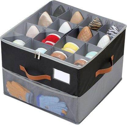 Practical Shoe Storage Container for Closet Fit 8 16Pairs with See Through Covers and Handles Home Storage Shoe Container