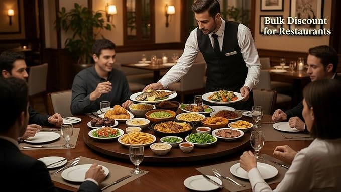 24" Lazy Susan Turntable – Rustic Dark Brown Color, 3/4" Thick, Smooth Rotation – Ideal for Kitchen, Dining Table, Entertaining & DIY Projects (Brown-Rustic, 24)