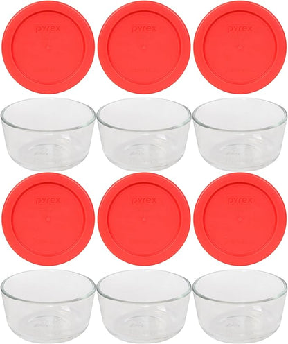 Pyrex 1-cup Storage Containers (Pack of 6) - Total 12-Piece Value Pack