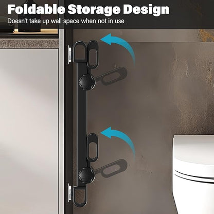 Wall Mounted Shoe Rack - Foldable Wall Mount Shoe Holder for Organizer and Storage, Sticky No Drill Shoes Organization Shelf on The Wall for RV Bathroom Camper Garage Entryway