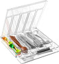 Yieach Clear Silverware Organizer with Lid - 12 inch Wide - Large Silverware Drawer Organizer & Tray and Utensil Drawer Organizers with Lid,BPA Free Plastic Flatware Drawers Organizers for Fork,Spoon