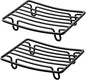 Bar Soap Dish Holder for Shower Bathroom Stainless Steel Rust Proof Self Draining, Black-2 Pack
