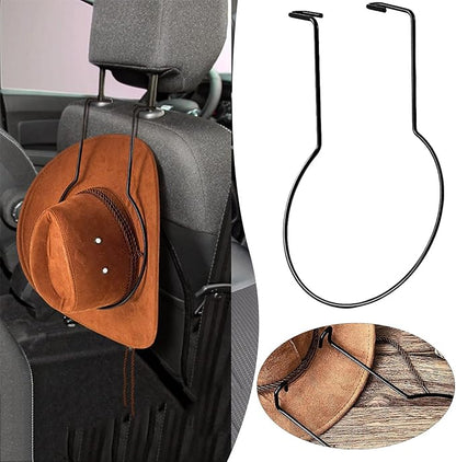 Cowboy Hat Organizer Rack Cowboy Hat Holder, 1PCS Car Hat Rack Holder, Cowboy Hat Holder for Trucks Car Clothes Hanger Stand, Hat Organizer for Truck SUV Seat Car Accessories