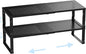 Cabinet Shelf,Expandable Adjustable Stackable Kitchen Organizer,for cabinets, Kitchens, countertops, bathrooms Shelf Organizer (2Packs/Black,Medium)