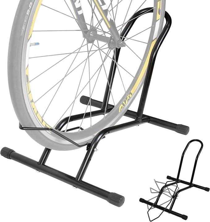 Bike Floor Stand,Bike Rack Floor Type，Bike Stand Holds 16”-29”Wheels,Bicycle Stand suitable for Apartments and Garages