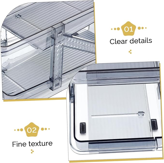 ABOOFAN Soda Can Organizer Rack Double Tier Stackable Beverage Dispenser for Refrigerator Transparent Design for Easy Visibility Material for Use for Kitchen and Bar Storage