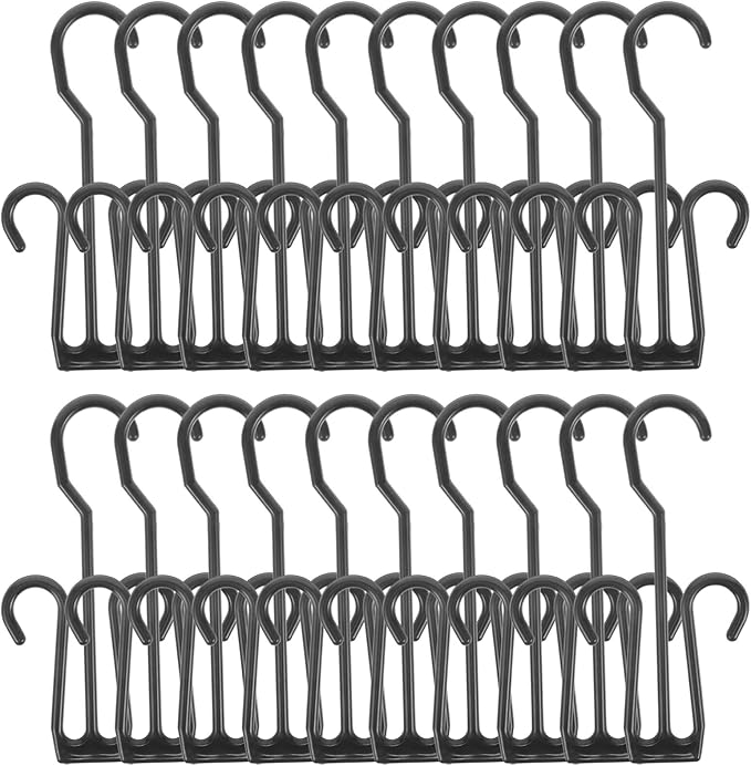 MAGICLULU 20Pcs Shoe Hooks for Wall Hanging Shoe Drying Rack Plastic Hangers Organizer Display Rack for Home Mall and Supermarket Use 7.87X3.38In